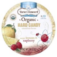 Torie & Howard, органические леденцы, лимон Мейера и малина, 57 г (2 унции)