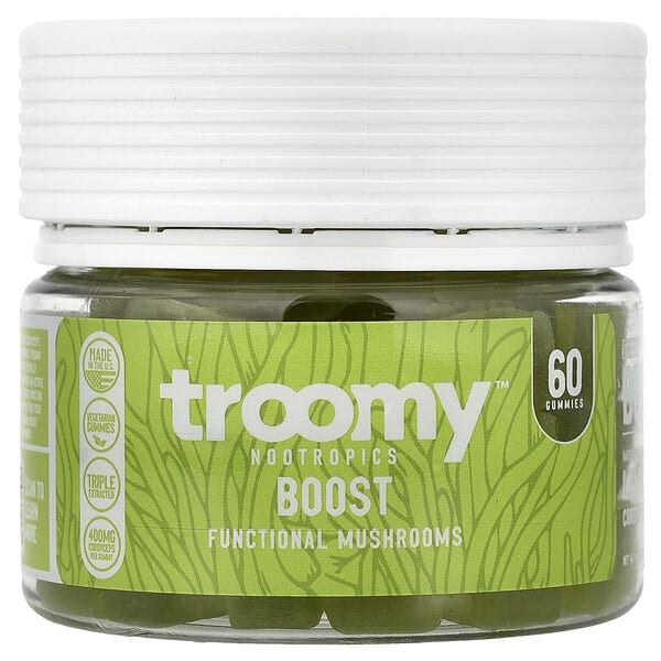 tno04431_v_8.jpg Boost, Functional Mushrooms Gummies, Lemon Lime, 60 Gummies, 9.52 oz (270 g) — Troomy Nootropics