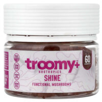 Shine, Functional Mushrooms Gummies, White Peach Pomegranate, 60 Gummies, 9.52 oz (270 g) — Troomy Nootropics