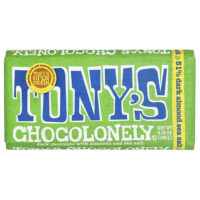 темный шоколад, с миндалем и морской солью, 180 г (6,35 унции) — Tony's Chocolonely