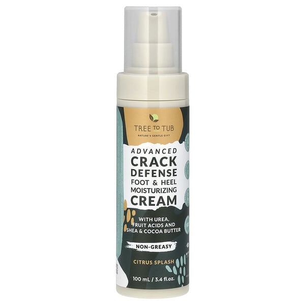 tob82559_v_19.jpg Advanced Crack Defense, Foot & Heel Moisturizing Cream, Citrus Splash, 3.4 fl oz (100 ml) — Tree To Tub