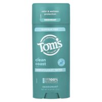 дезодорант без алюминия, Clean Coast, 92 г (3,25 унции) — Tom's of Maine