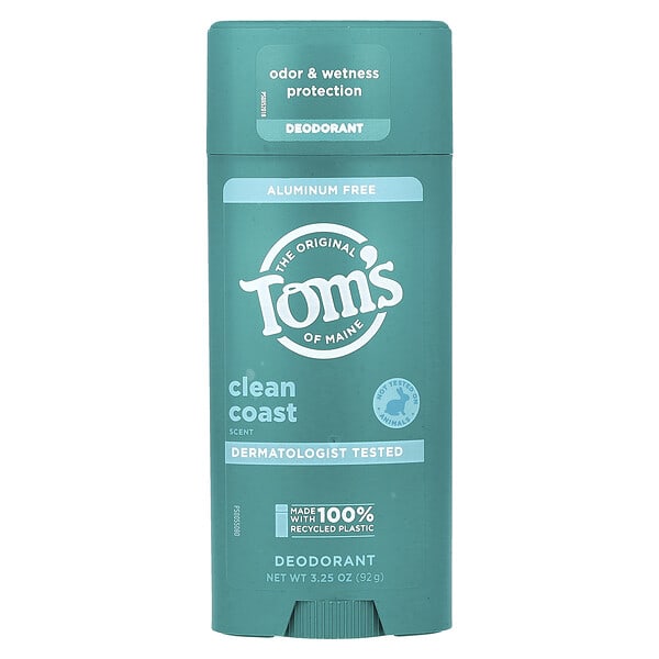 tom00592_v_8.jpg дезодорант без алюминия, Clean Coast, 92 г (3,25 унции) — Tom's of Maine