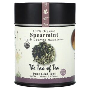 Листья 100% органических трав, мята колосистая, 57 г (2 унции) — The Tao of Tea