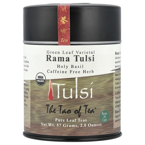tot40025_v_26.jpg рама тулси из зеленых листьев, без кофеина, 57 г (2 унции) — The Tao of Tea