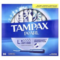 Tampax, Жемчужный, легкий, без запаха`` 36 тампонов