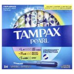 Tampax, Pearl тампоны, тройная упаковка, легкий / обычный / супер, без запаха, 34 тампона
