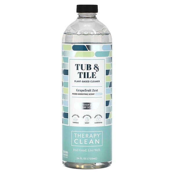 tpy92231_v_11.jpg Tub & Tile, очиститель на растительной основе, с цедрой грейпфрута, 710 мл (24 жидк. унции) — Therapy Clean