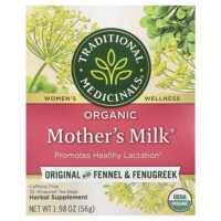 Organic Mother's Milk®, оригинальный с фенхелем и пажитником, без кофеина, 32 чайных пакетика в упаковке, 56 г (1,98 унции) — Traditional Medicinals
