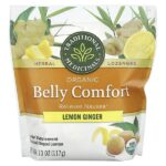 Organic Belly Comfort, лимон и имбирь, 30 леденцов в индивидуальной упаковке — Traditional Medicinals