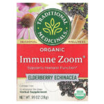 Organic Immune Boost®, бузина и эхинацея, без кофеина, 16 чайных пакетиков, 28 г (0,99 унции) — Traditional Medicinals