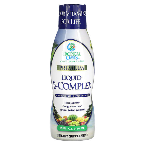 tro50002_v_8.jpg Tropical Oasis, Premium, Liquid B-Complex, 16 fl oz (480 ml)