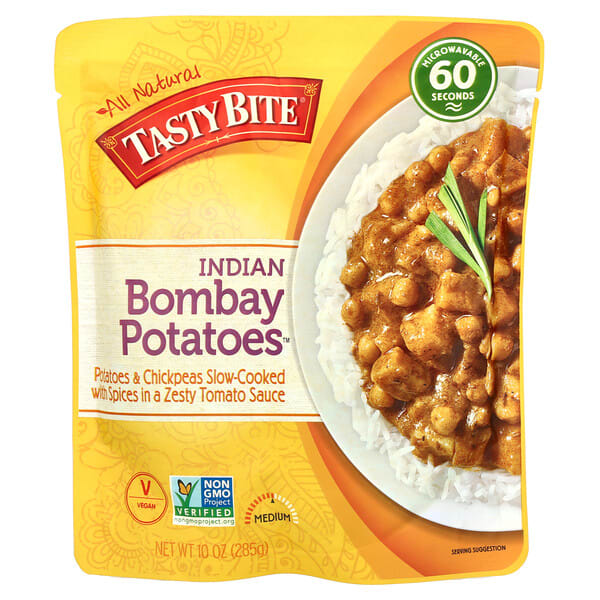 tsb00001_v_10.jpg Indian Bombay Potatoes™, средний вкус, 285 г (10 унций) — Tasty Bite