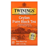 чистый черный чай, цейлонский, 20 чайных пакетиков, 40 г (1,41 унции) — Twinings