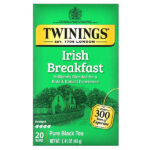 Pure Black Tea, ирландский завтрак, 20 чайных пакетиков, 40 г (1,41 унции) — Twinings