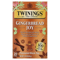 ароматизированный черный чай, Gingerbread Joy®, 20 чайных пакетиков, 40 г (1,41 унции) — Twinings