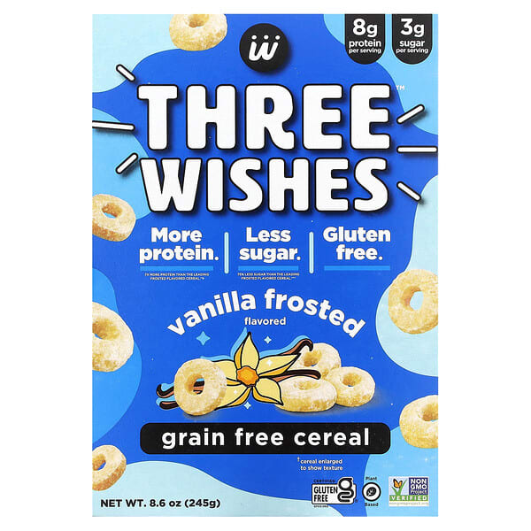 tws81304_v_8.jpg Хлопья без злаков, ваниль, 245 г (8,6 унции) — Three Wishes