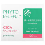 Phyto Relief, тонизирующие диски с центелла, 100 шт., 210 мл (7,39 жидк. унции) — Thank You Farmer — изображение 2