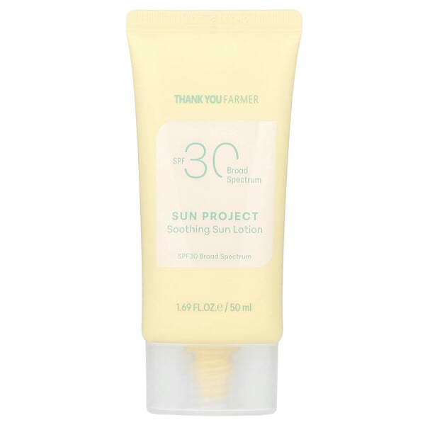 tyf98317_v_19.jpg Sun Project, успокаивающий лосьон для загара, SPF 30, 50 мл (1,69 жидк. Унции) — Thank You Farmer