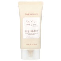 Sun Project, минеральное солнцезащитное средство с рисовым оттенком, SPF40, 50 мл (1,69 жидк. Унции) — Thank You Farmer