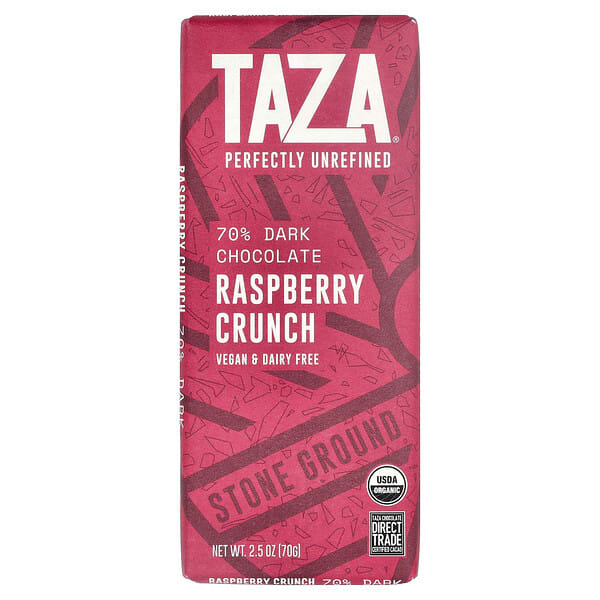 tzc00444_v_2.jpg 70% темный шоколад, хрустящая малина, 70 г (2,5 унции) — Taza Chocolate