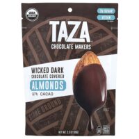 миндаль в темном шоколаде, 87% какао, 99 г (3,5 унции) — Taza Chocolate