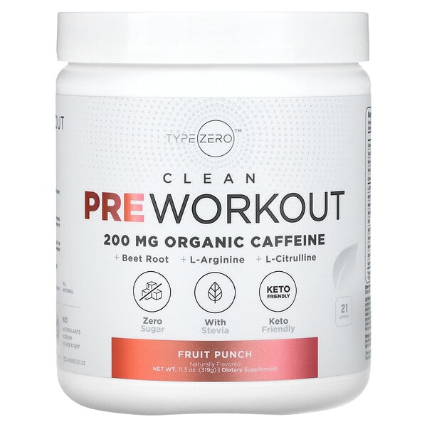 tzo32112_v_8.jpg Clean Pre-Workout, фруктовый пунш, 319 г (11,3 унции) — TypeZero
