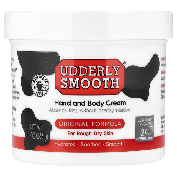 udd60251_v_60.jpg Udderly Smooth, крем для рук и тела, для огрубевшей и сухой кожи, оригинальная формула, 283 г (10 унций)