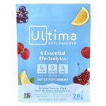 6 Essential Electrolytes, смесь для приготовления электролитического напитка для ежедневного приема, оригинальный ассорти, 20 стик-пакетов, 70 г (2,5 унции) — Ultima Replenisher