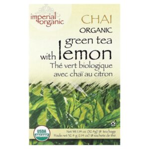 Imperial Organic, зеленый чай с лимоном, 18 чайных пакетиков, 32,4 г (1,14 унции) — Uncle Lee's Tea