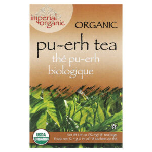 Imperial Organic, чай пуэр, 18 чайных пакетиков, 32,4 г (1,14 унции) — Uncle Lee's Tea