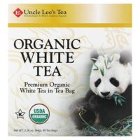 органический белый чай, 40 чайных пакетиков, 64 г (2,26 унции) — Uncle Lee's Tea
