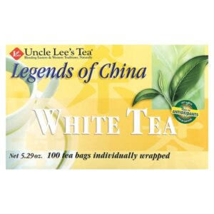 Legends of China, белый чай, 100 чайных пакетиков, 150 г (5,29 унции) — Uncle Lee's Tea