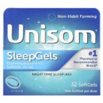 Unisom, SleepGels, средство для спокойного сна, 32 капсулы