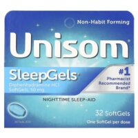 Unisom, SleepGels, средство для спокойного сна, 32 капсулы
