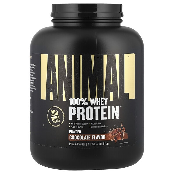 unn00076_v_40.jpg 100% Whey Protein™, сывороточный протеин в порошке, шоколадная помадка, 1,81 кг (4 фунта) — Animal