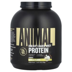 Изолят, порошок сывороточного протеина™, ваниль, 1,81 кг (4 фунта) — Animal