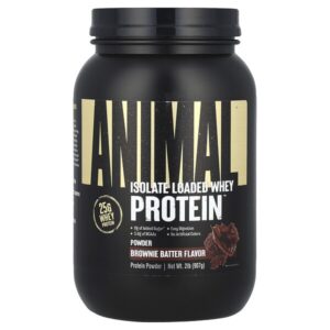 сывороточный протеин с изолятной текстурой, со вкусом брауни, 907 г (2 фунта) — Animal