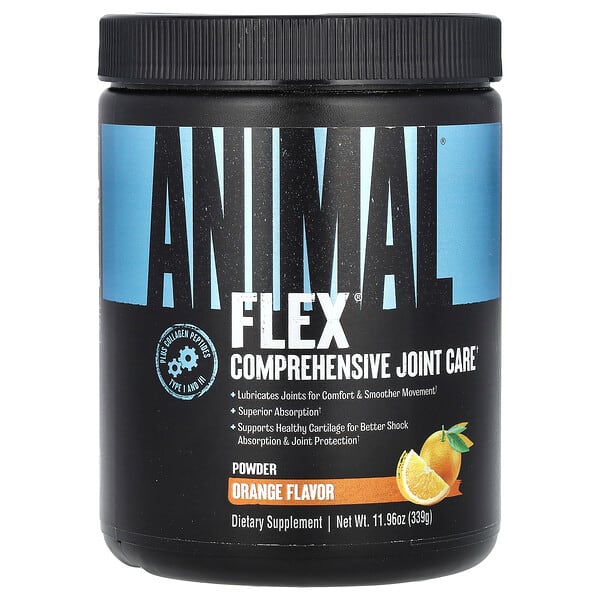 unn03281_v_52.jpg порошок Flex® для поддержки суставов, со вкусом апельсина, 339 г (11,96 унции) — Animal