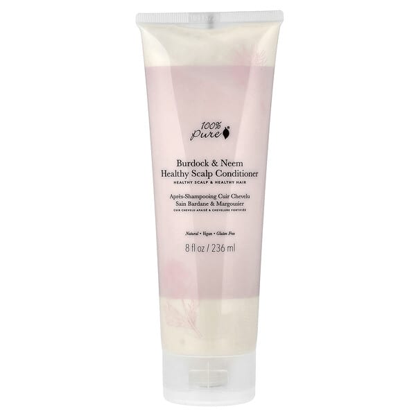 ure10324_v_42.jpg 100% PURE, Кондиционер для здоровья кожи головы из репейника и нима, 236 мл (8 жидк. Унций)