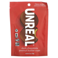 Чашки с арахисовой пастой, темный шоколад, 120 г (4,2 унции) — Unreal