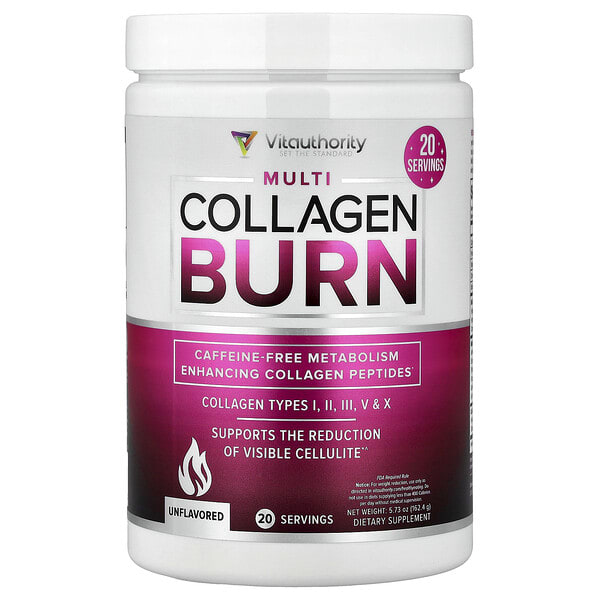 vau00876_v_26.jpg Multi Collagen Burn, без добавок, 162,4 г (5,73 унции) — Vitauthority