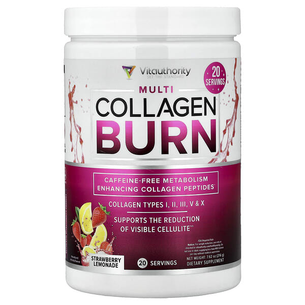 vau00893_v_26.jpg Multi Collagen Burn, клубничный лимонад, 216 г (7,62 унции) — Vitauthority