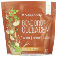 Bone Broth Collagen, куриная лапша, 310 г (10,9 унции) — Vitauthority