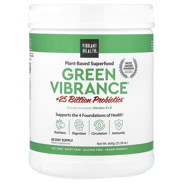 vbh80004_v_53.jpg Green Vibrance® +25 млрд пробиотиков, версия 21,0, 660 г (23,28 унции) — Vibrant Health