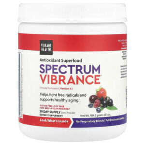 Spectrum Vibrance®, антиоксидантный суперпродукт, версия 3.1, ягодное ассорти, 184,2 г (6,5 унции) — Vibrant Health