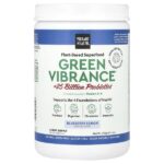 Green Vibrance® +25 млрд пробиотиков, версия 21.0, со вкусом голубики и лимона, 292 г (10,3 унции) — Vibrant Health