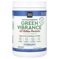 Green Vibrance® +25 млрд пробиотиков, версия 21.0, со вкусом голубики и лимона, 292 г (10,3 унции) — Vibrant Health