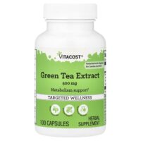 Green Tea Extract, 500 mg, 100 Capsules — Vitacost