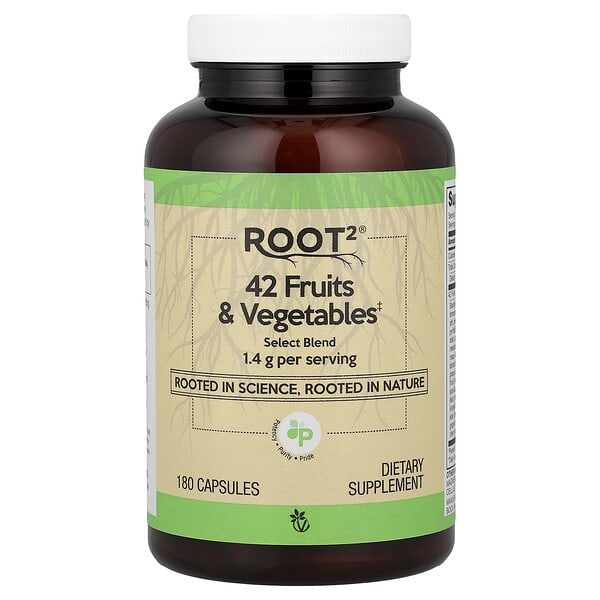 vcb00063_v_10.jpg Root2, 42 Fruits & Vegetables, 180 Capsules — Vitacost